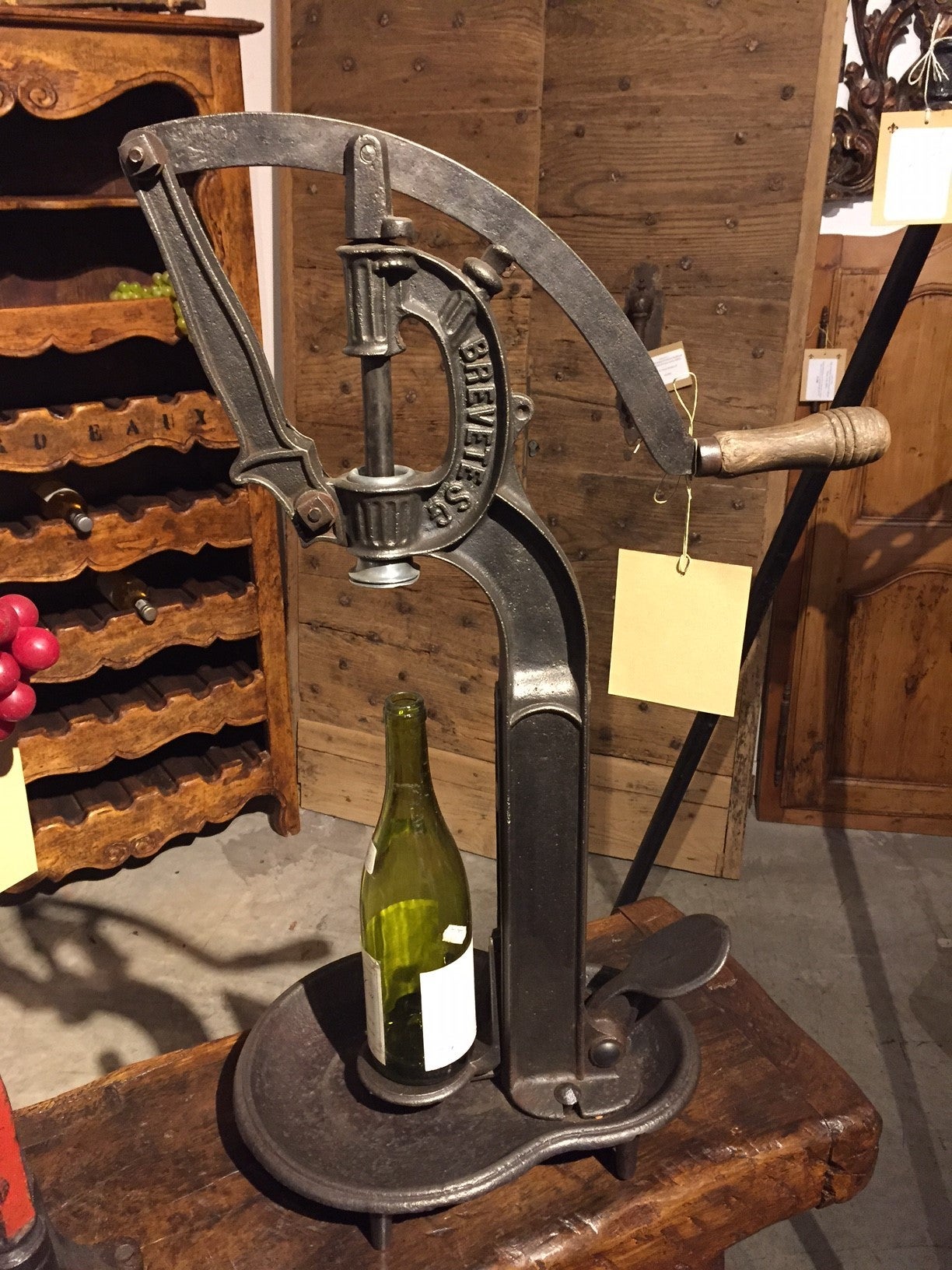 Antique French Wine Corking Machine, Early 1900s at 1stdibs