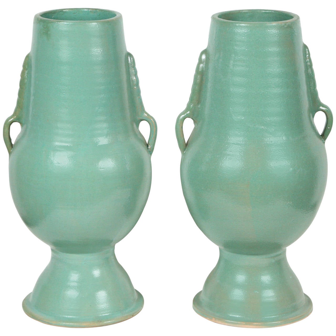Moroccan Turquoise Handcrafted Ceramic Vases For Sale at 1stdibs