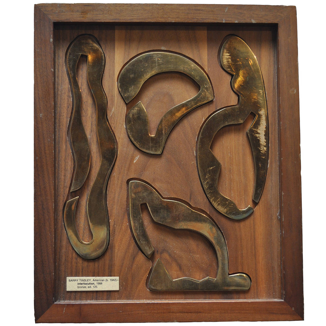 "Interlocution" bronze puzzle in display case For Sale at 1stdibs