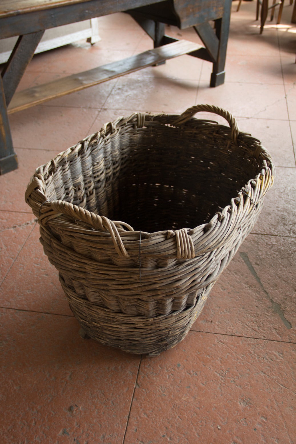 Antique Woven Grape Harvest Basket at 1stdibs