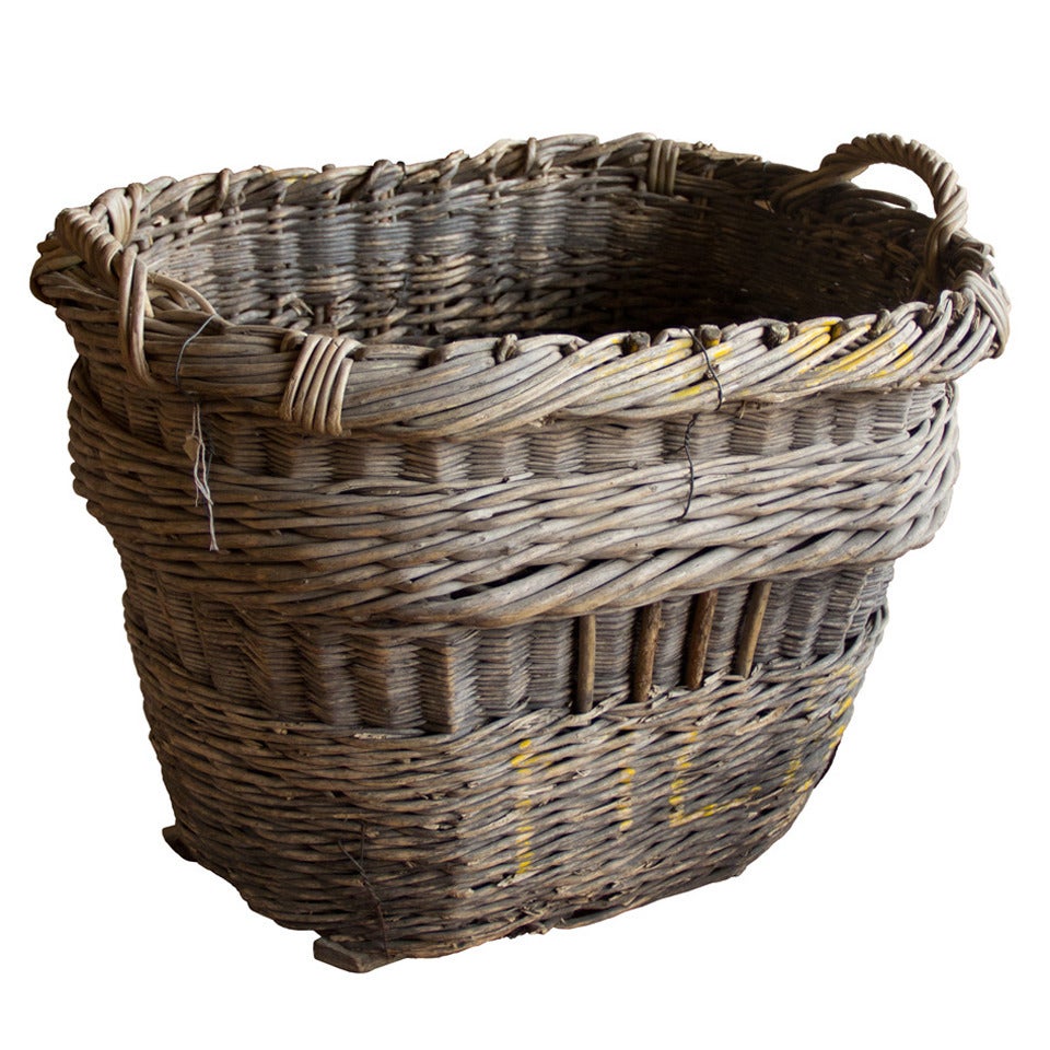 Antique Woven Grape Harvest Basket at 1stDibs