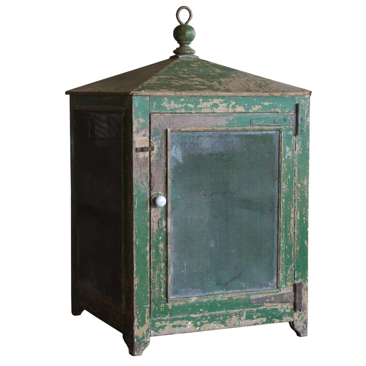 Antique English Hanging Food Cupboard For Sale at 1stDibs