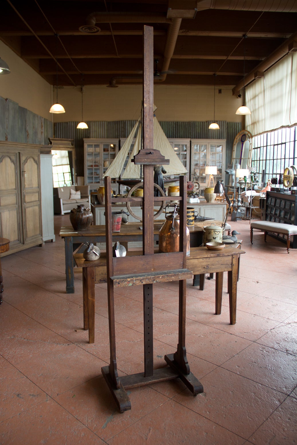 Antique English Easel at 1stdibs