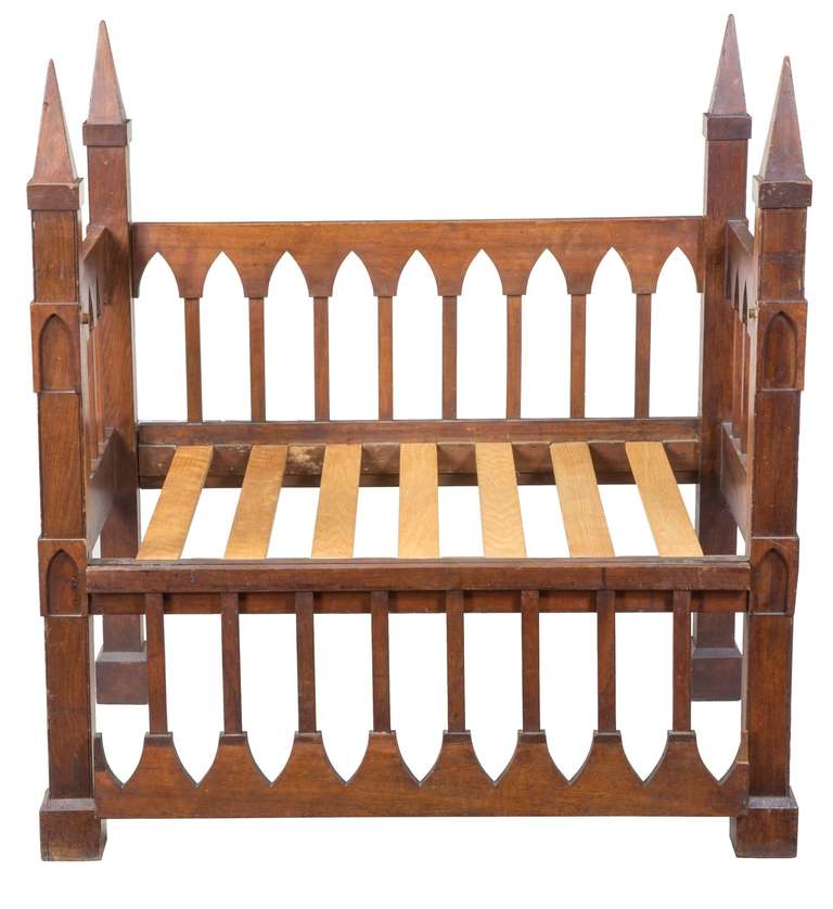 Gothic Crib, Black Walnut, United States, circa 18351845 For Sale at