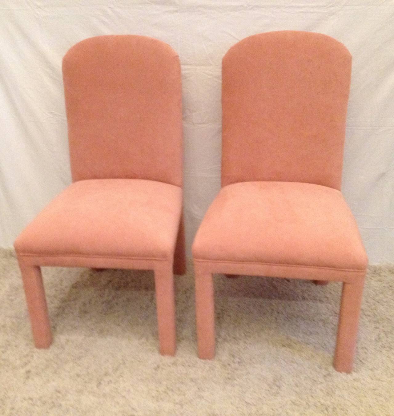 Set of Six Dining Chairs Ultrasuede For Sale at 1stdibs