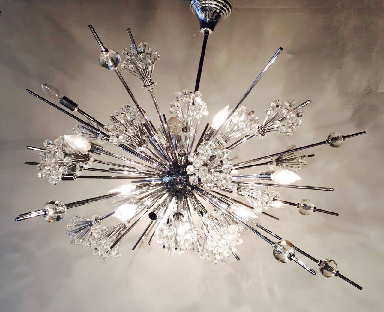Large Sputnik Crystal Chandelier at 1stDibs
