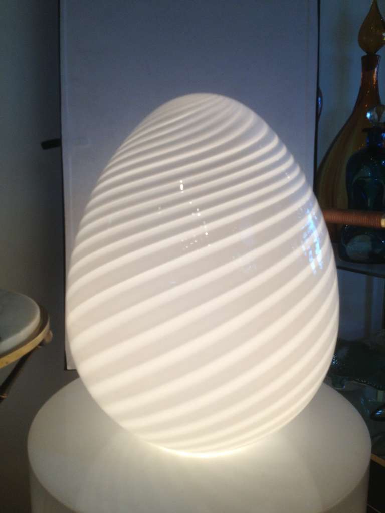 Venini Murano Glass Egg Light at 1stDibs