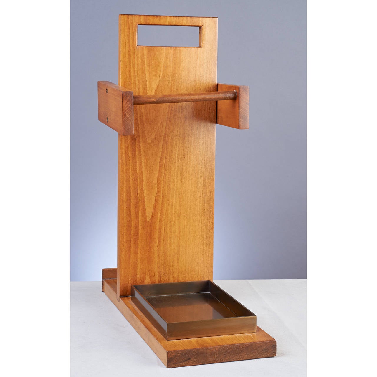 Andre Sornay Wood Umbrella Stand For Sale at 1stdibs