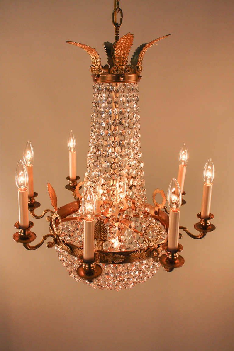 Empire Crystal Chandelier at 1stDibs