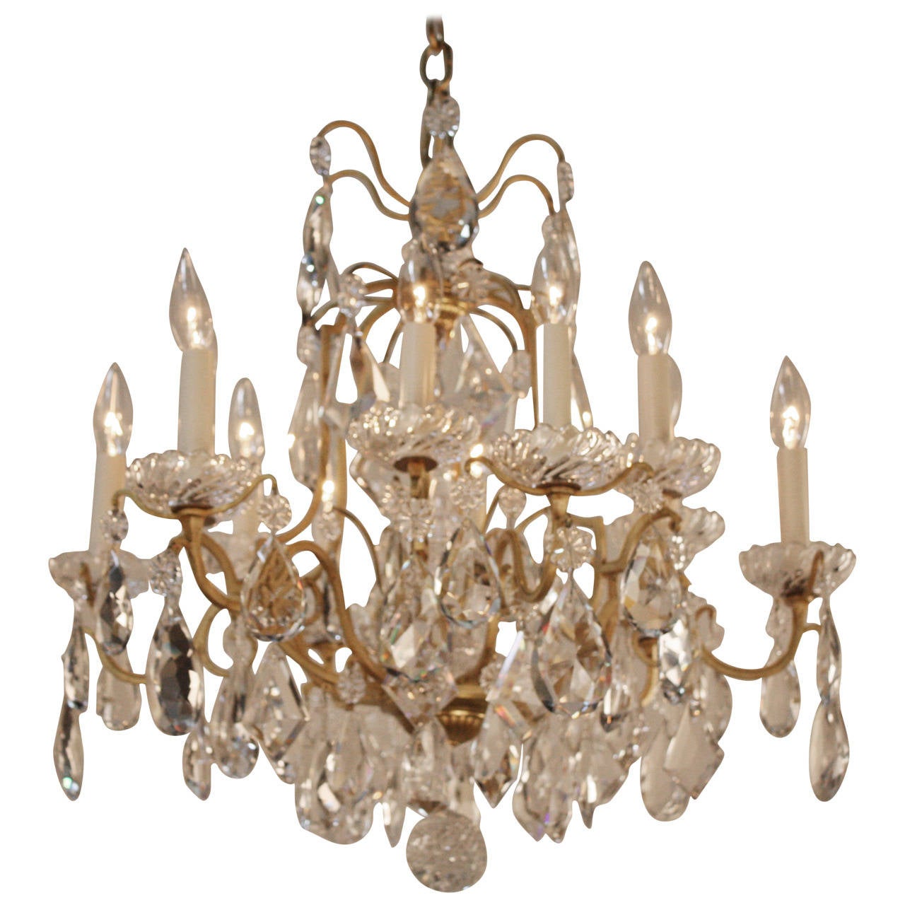 Elegant Crystal Chandelier by Baccarat at 1stDibs