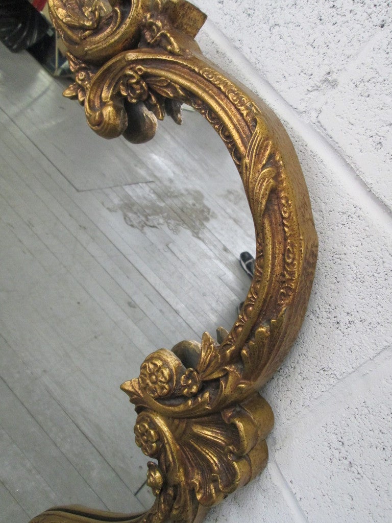 Large Antique Style Decorative Gold Mirror For Sale at 1stDibs large
