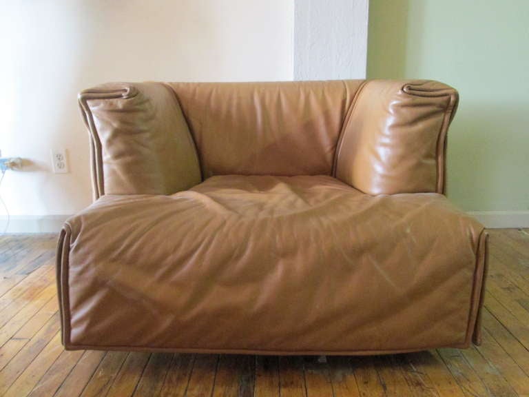 Unique Italian Leather Chair For Sale at 1stdibs