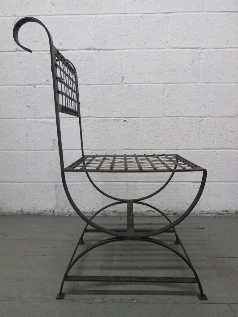 Four French Wrought Iron Chairs For Sale at 1stdibs