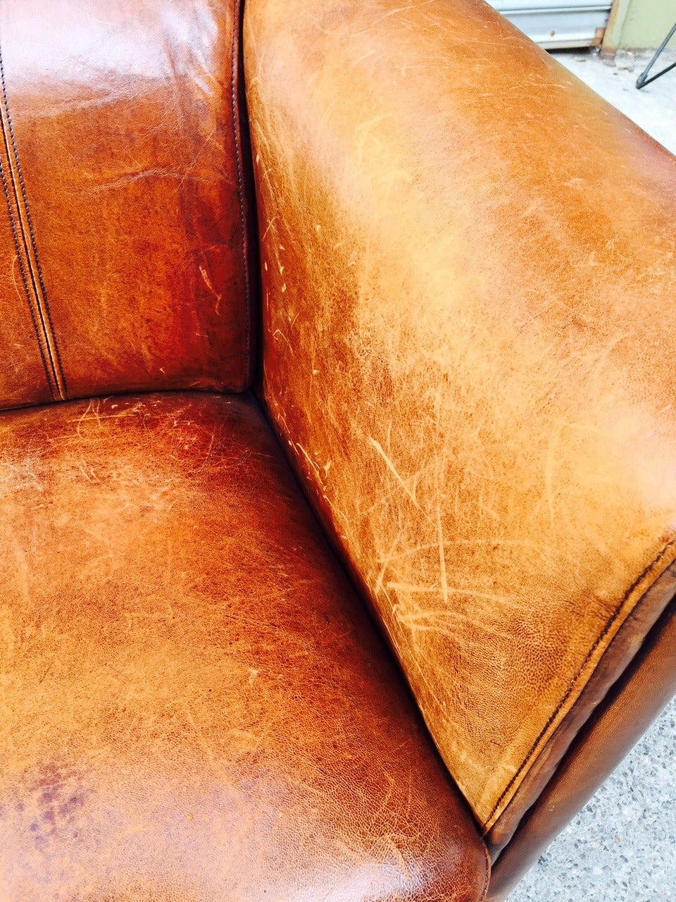 Vintage Italian Distressed Leather Sofa at 1stDibs vintage leather