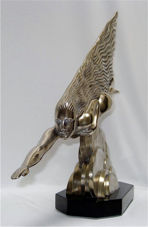 Art Deco Metal Sculpture "The Comet" at 1stDibs comet sculpture