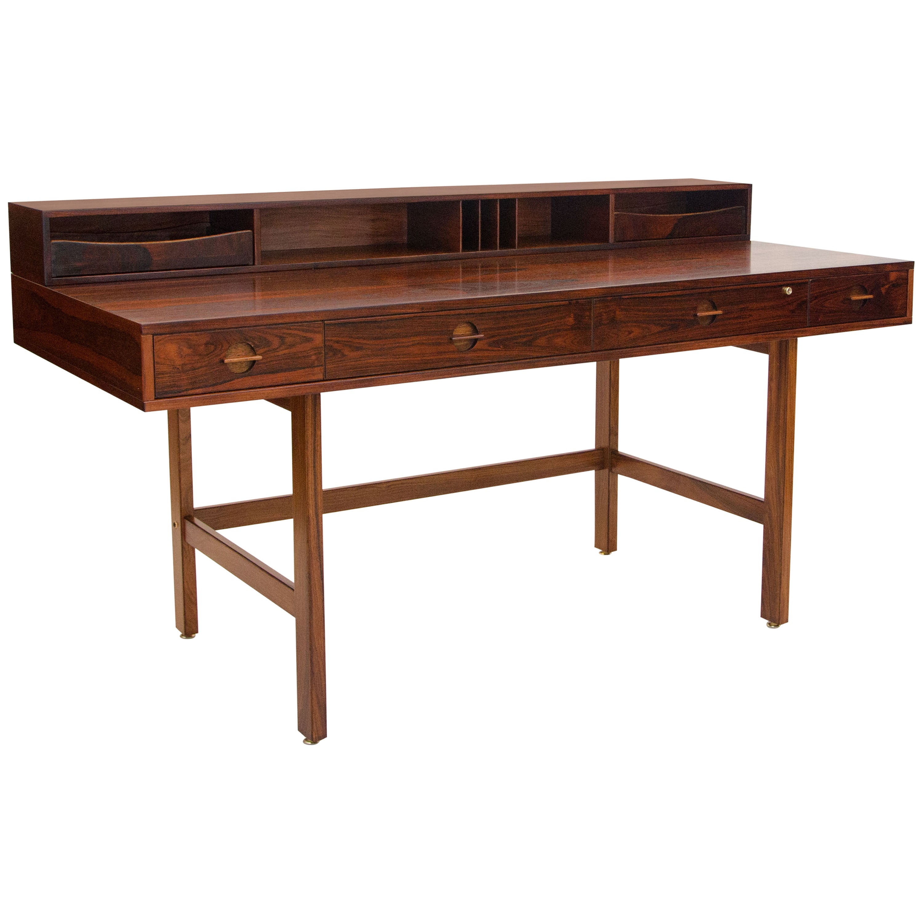 Rosewood FlipTop Desk, Quistgaard for Løvig at 1stDibs