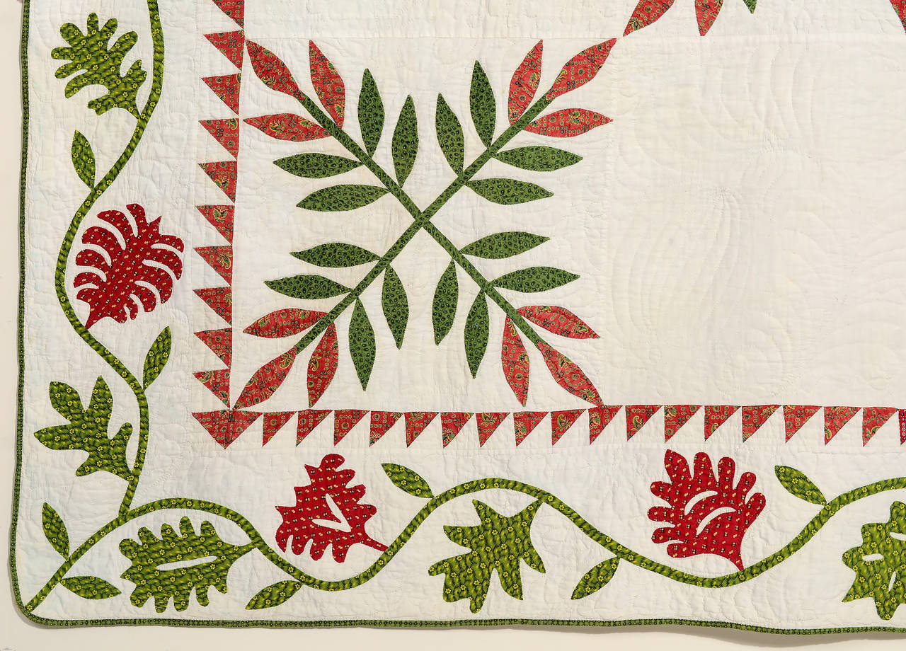 Laurel Leaf Quilt at 1stDibs