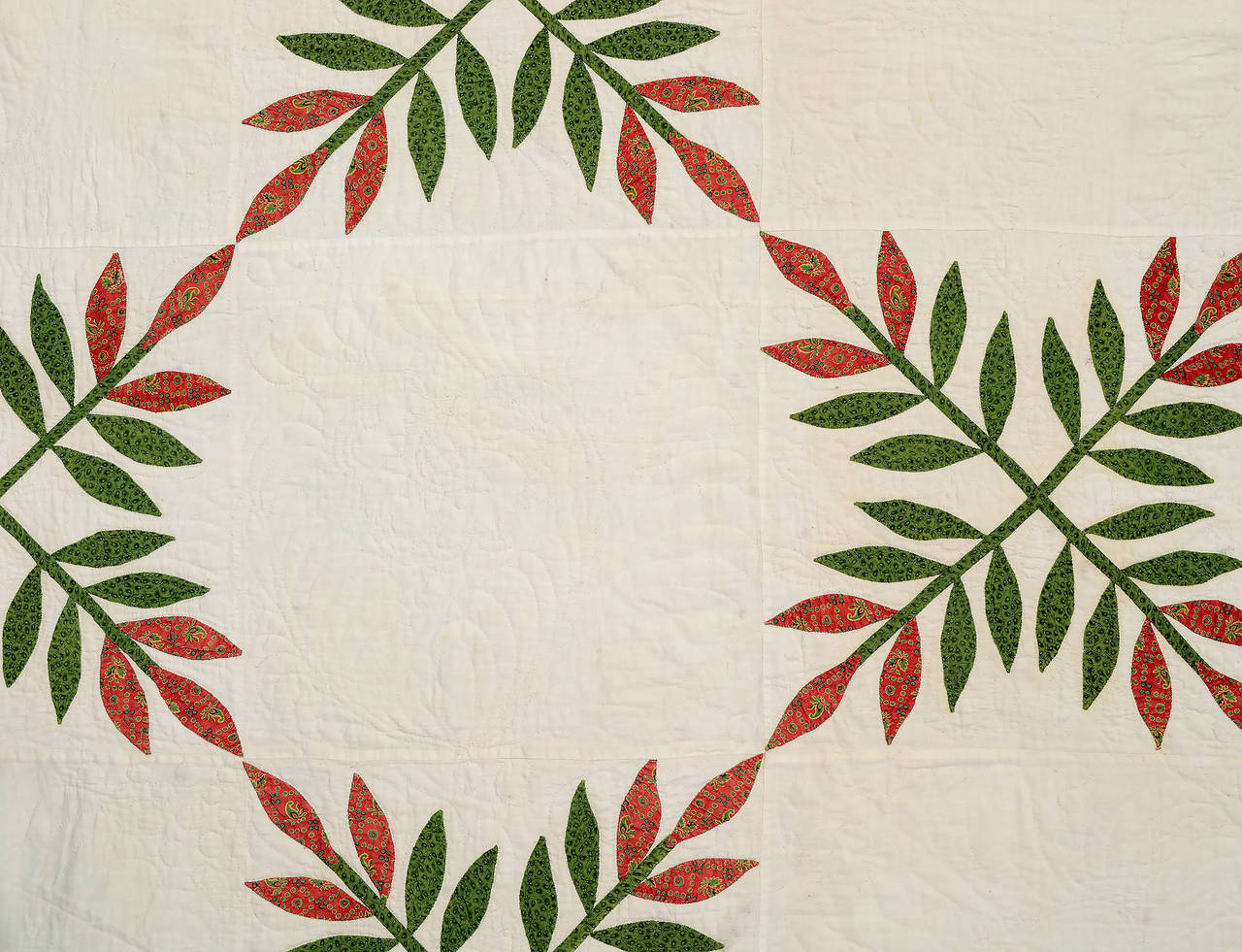 Laurel Leaf Quilt at 1stDibs
