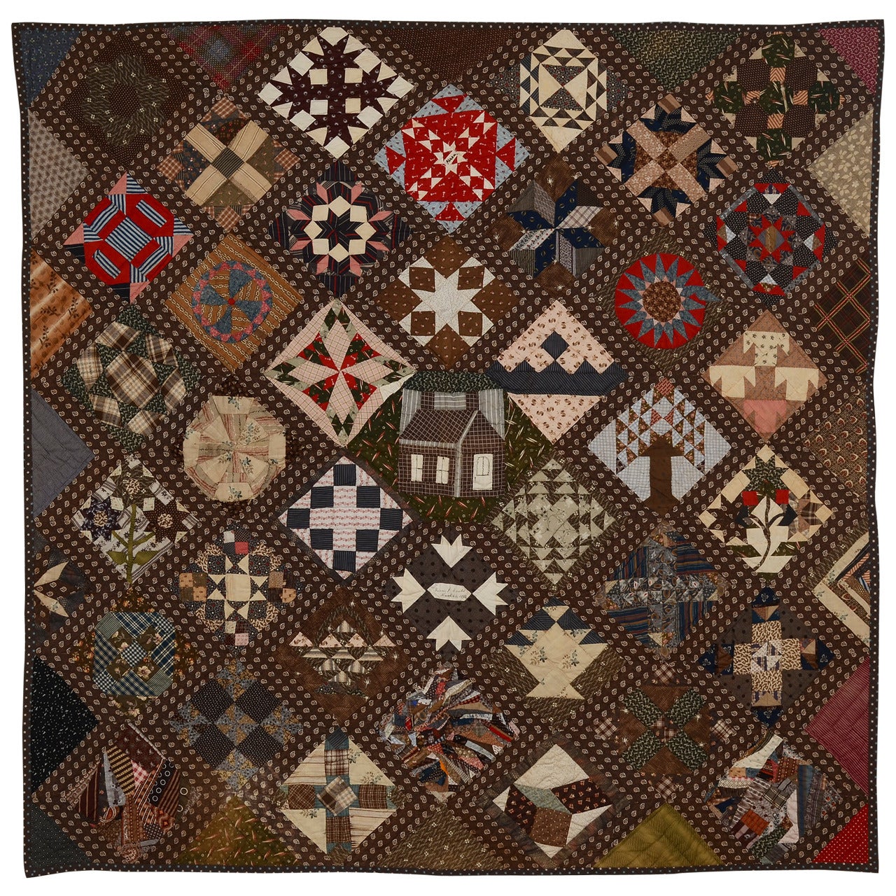 New England Sampler Quilt Dated 1891 at 1stDibs new england quilts for sale