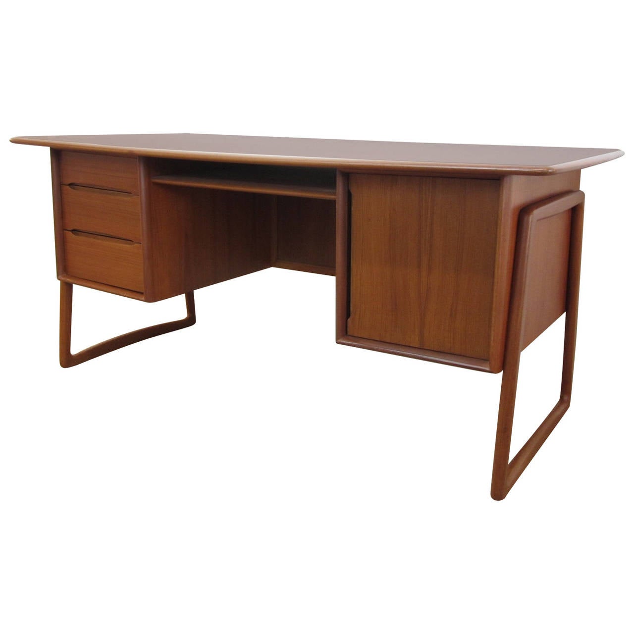 MidCentury Modern Danish Teak Desk at 1stDibs