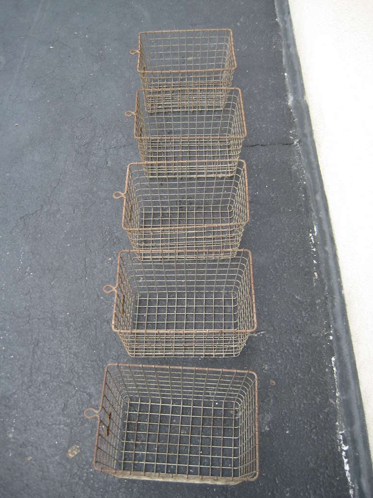 Antique Industrial Metal Locker Baskets For Sale at 1stDibs vintage