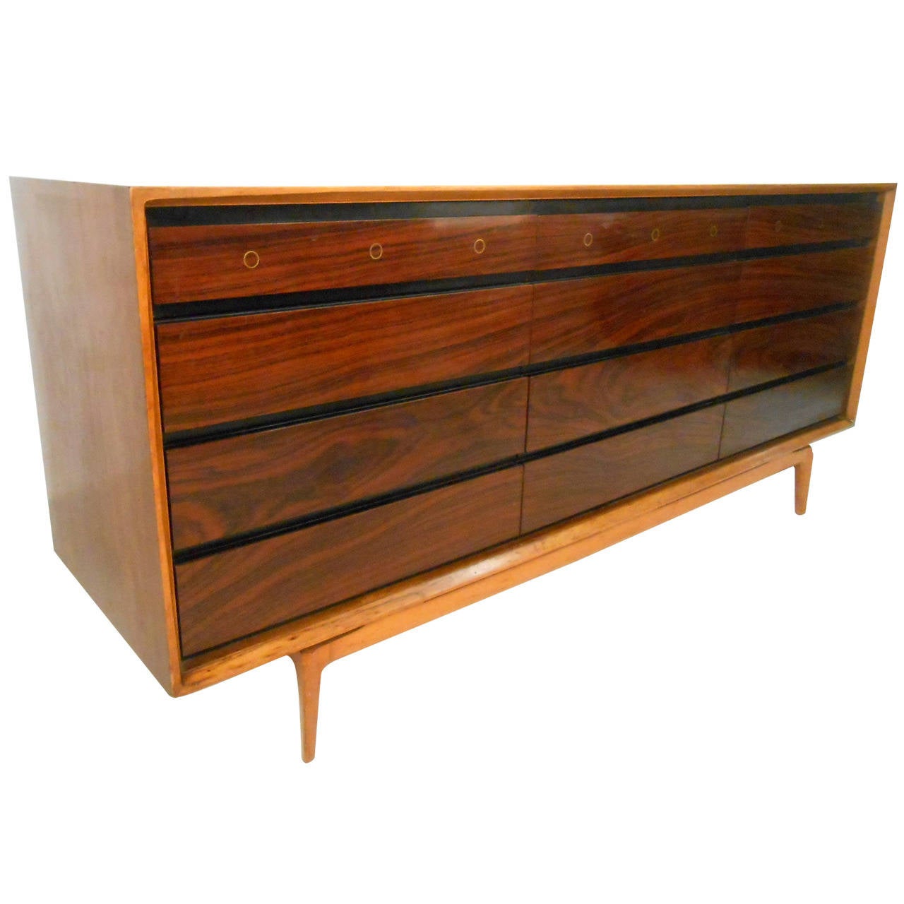 MidCentury Modern Rosewood Dresser at 1stDibs