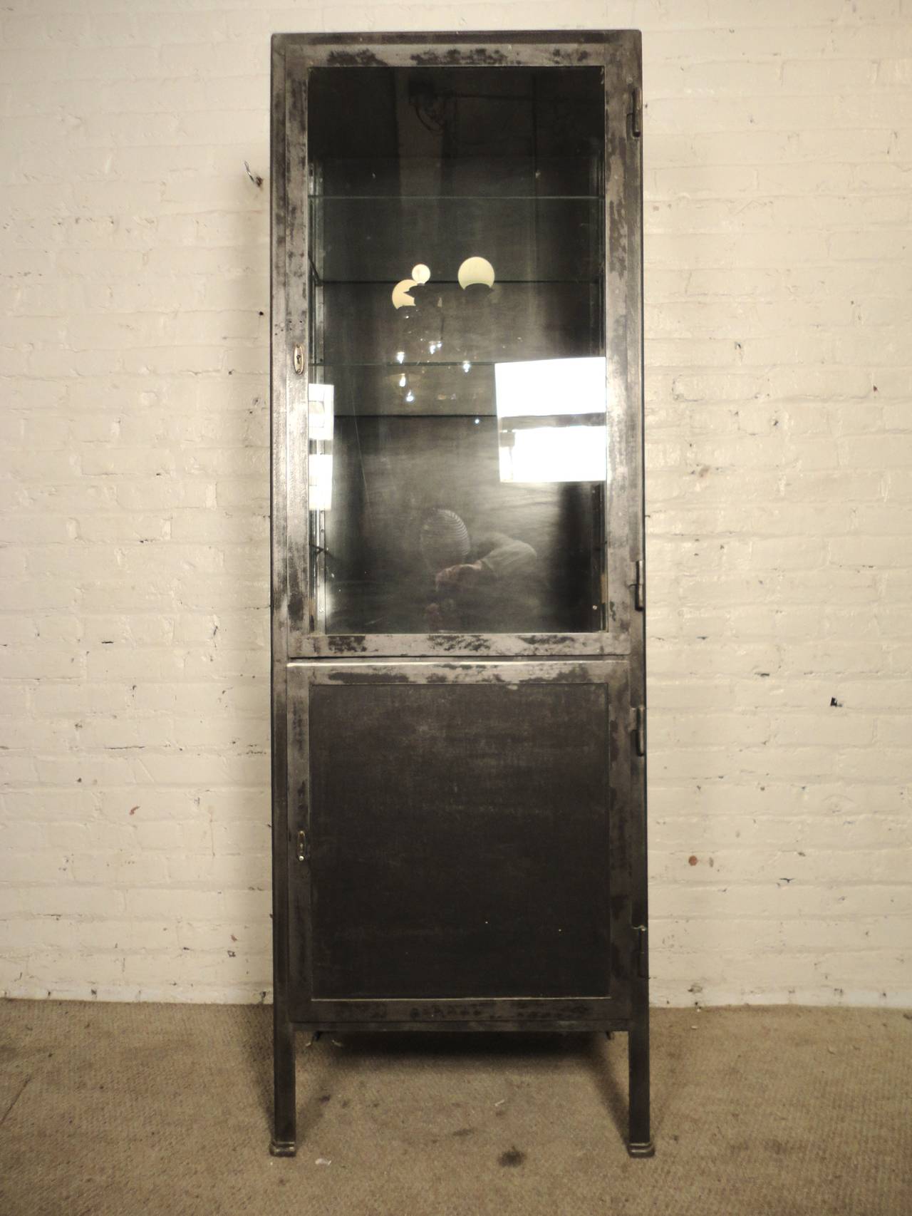 Tall Industrial Metal Display at 1stDibs metal display case