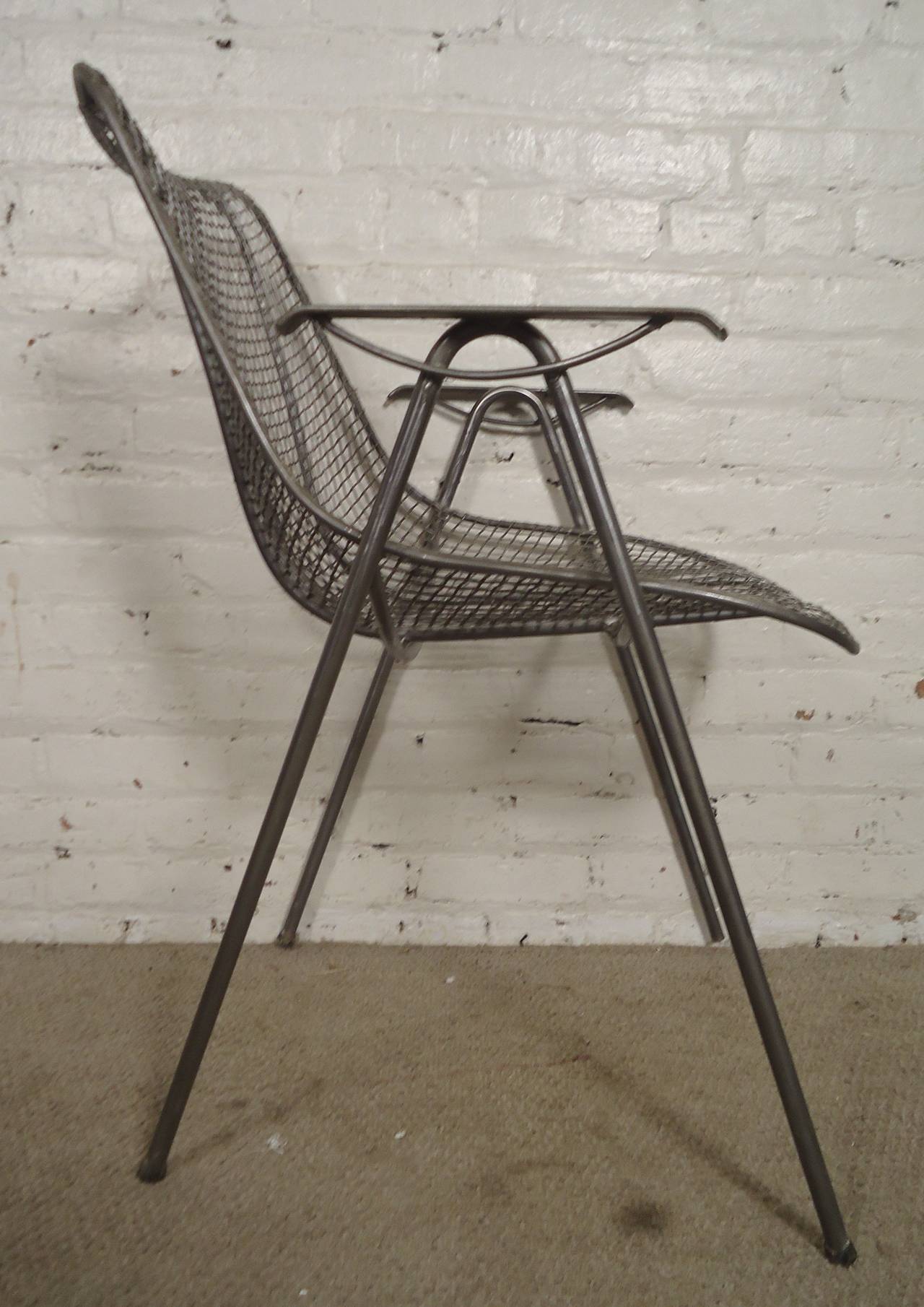 MidCentury Modern Wire Arm Chair For Sale at 1stDibs mid century