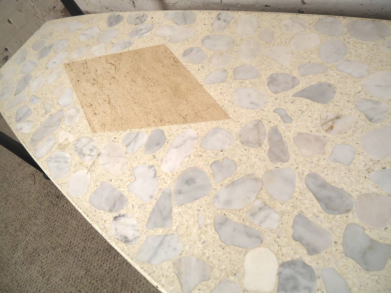 Travertine and TerrazzoTop Table For Sale at 1stDibs travertine terrazzo