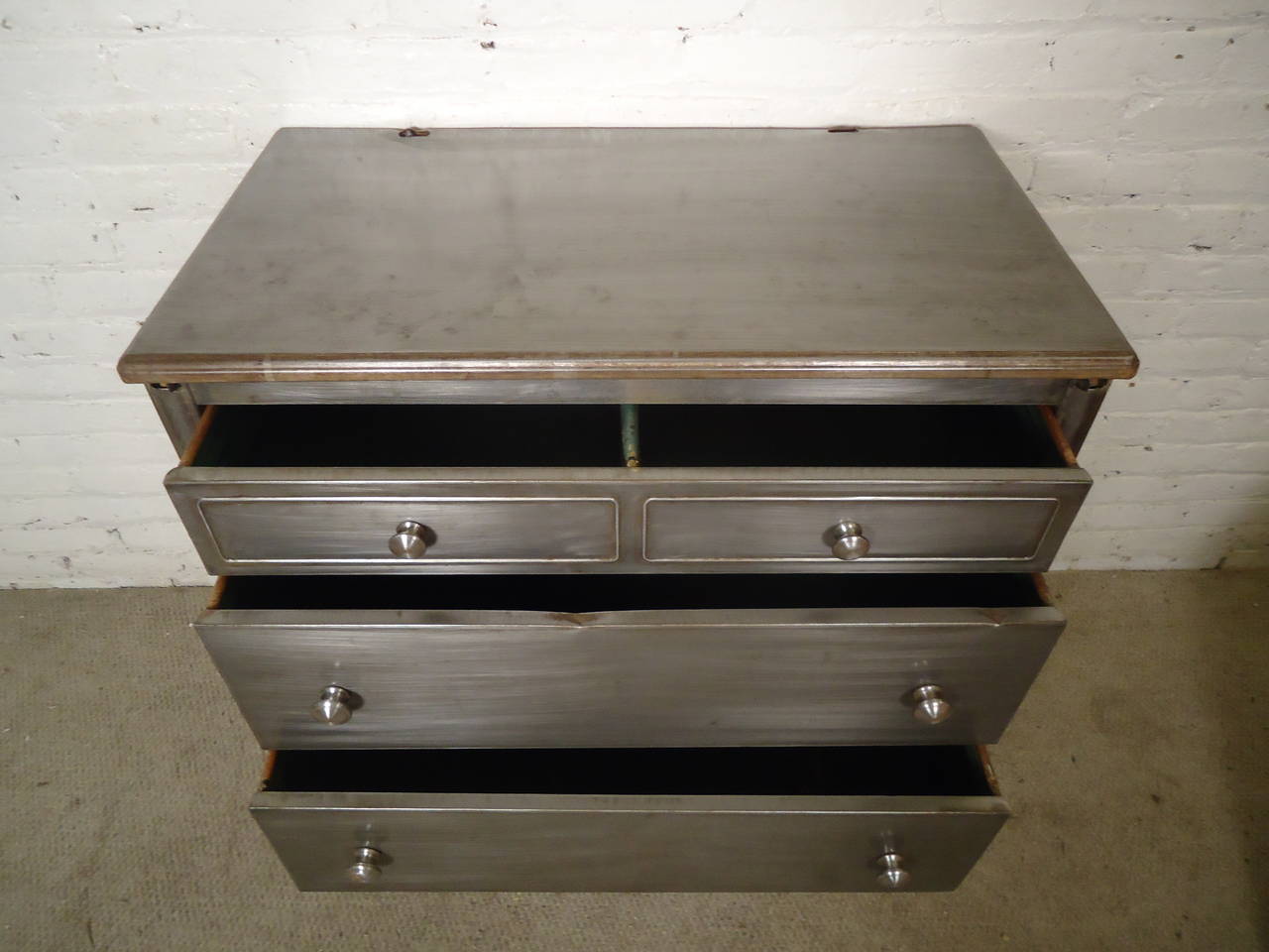 Metal ThreeDrawer Dresser by Simmons at 1stdibs