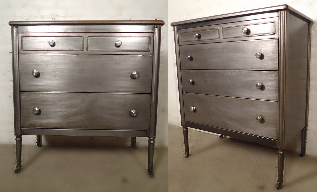 Four Drawer Metal Dresser by Simmons at 1stDibs simmons metal dresser