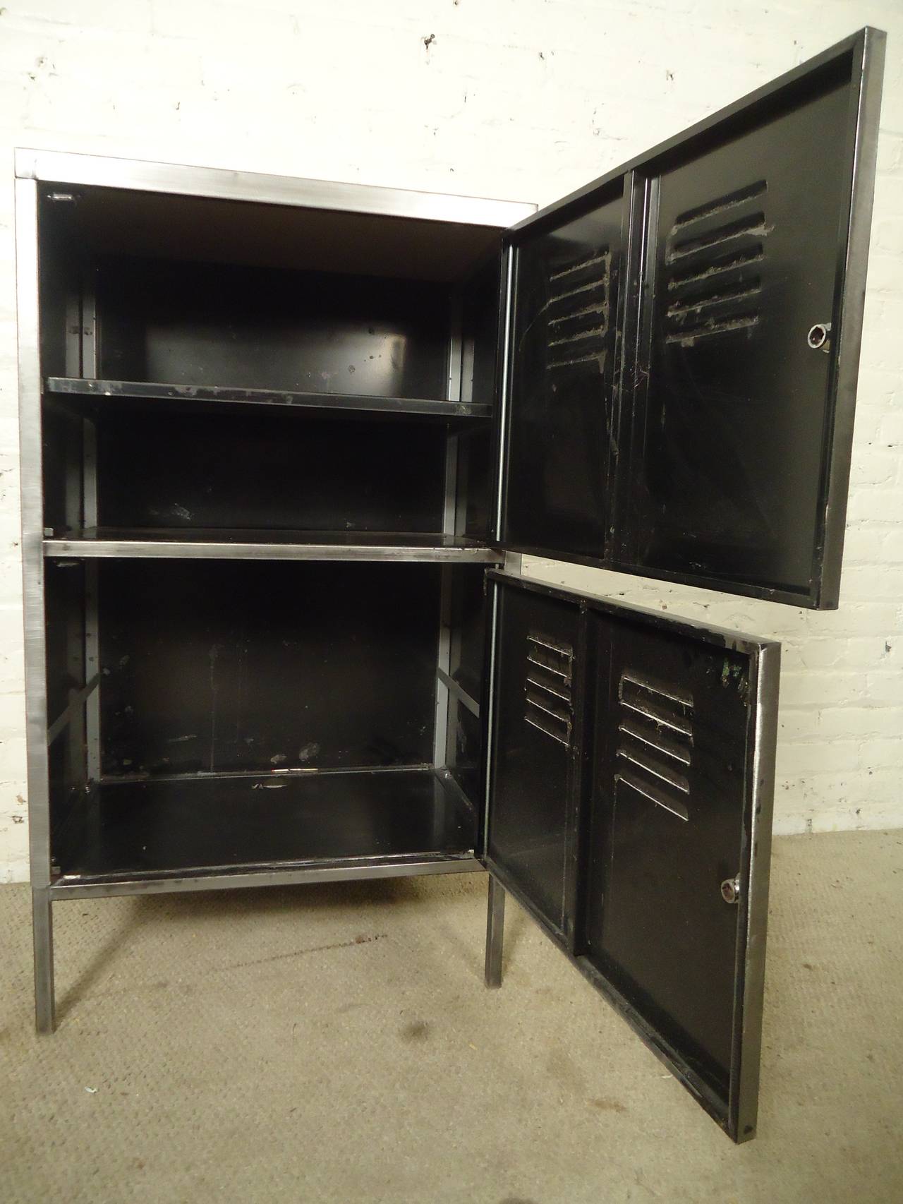 Industrial Metal TwoDoor For Sale at 1stDibs