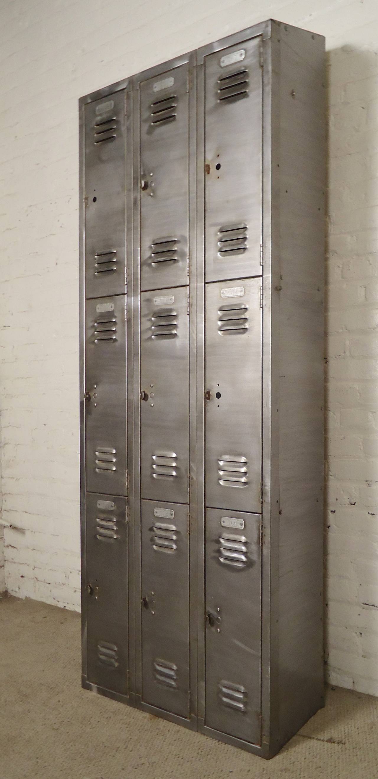 Tall Vintage Locker Unit at 1stDibs