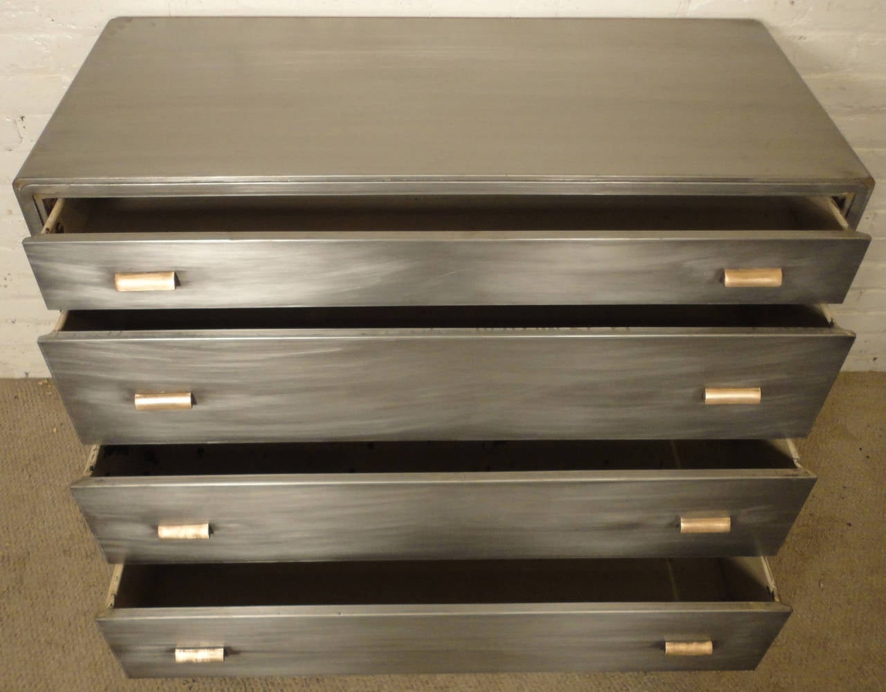 MidCentury FourDrawer Metal Dresser by Simmons at 1stDibs simmons