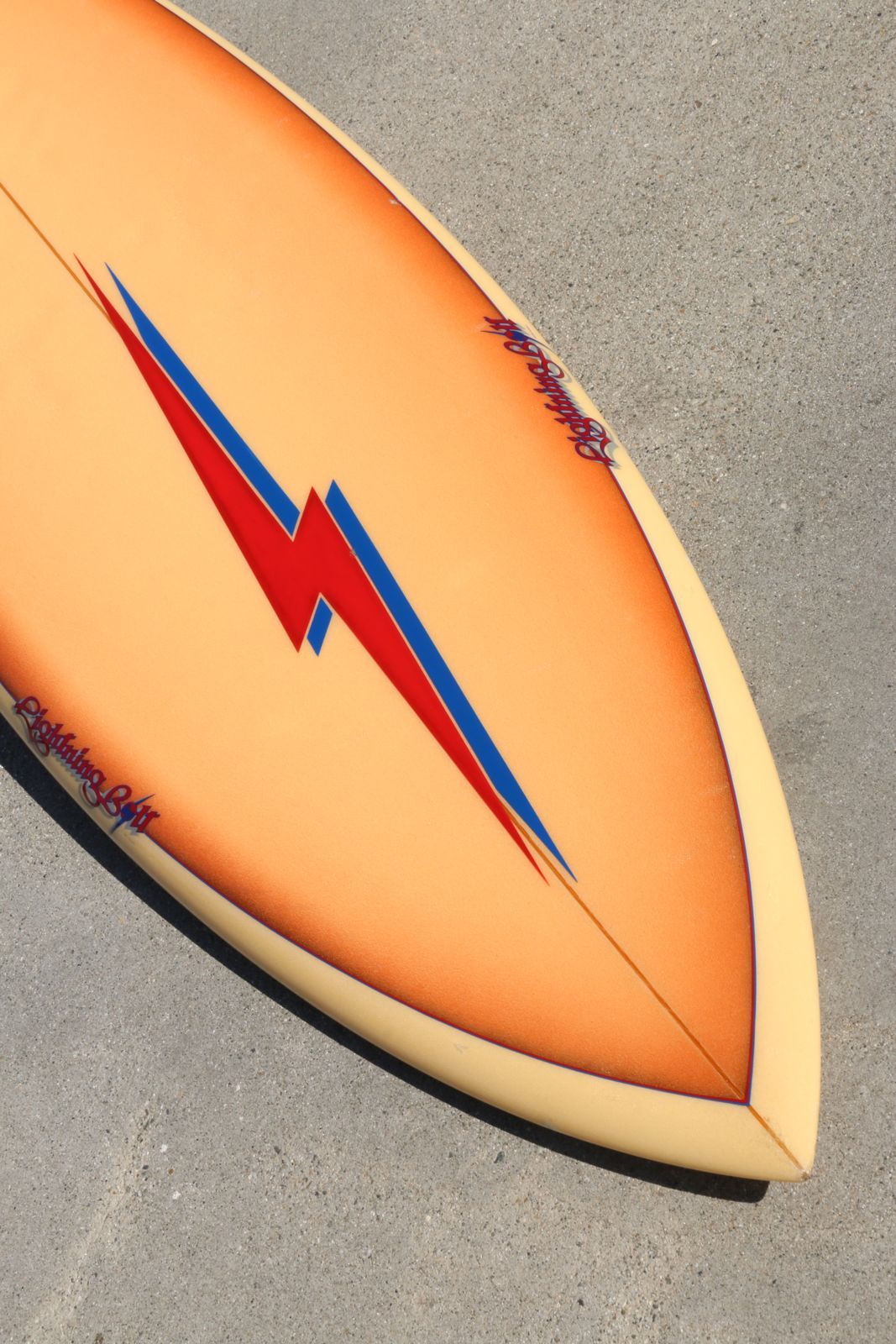 Rare and Beautiful Bobby Owens Lightning Bolt Surfboard, Late 1970s at