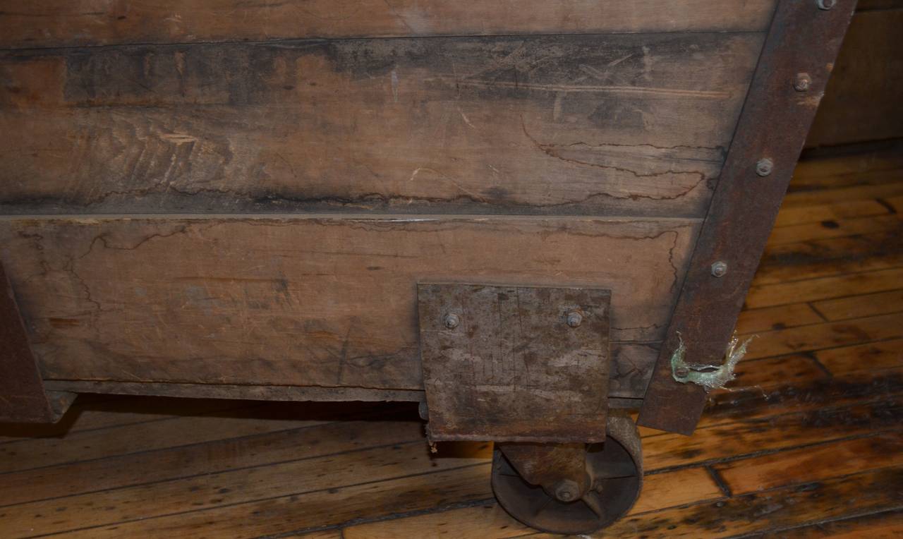 Late 1800s Wooden Coal Cart at 1stDibs