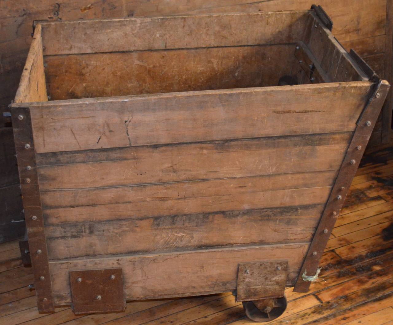 Late 1800s Wooden Coal Cart at 1stDibs