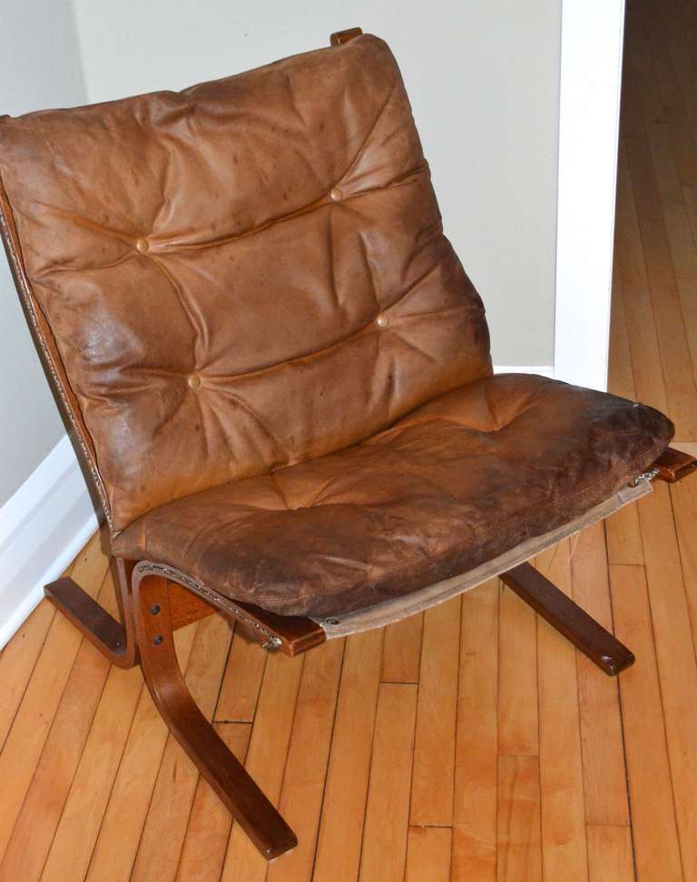 MidCentury Ingmar Relling Siesta Leather Chair from Westnofa of Norway