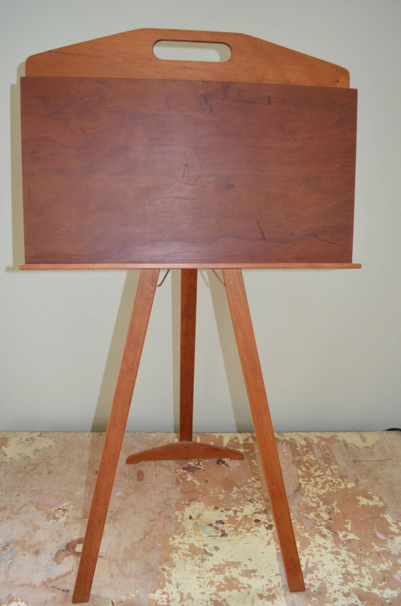 Midcentury Display Easel on Collapsible Stand at 1stDibs