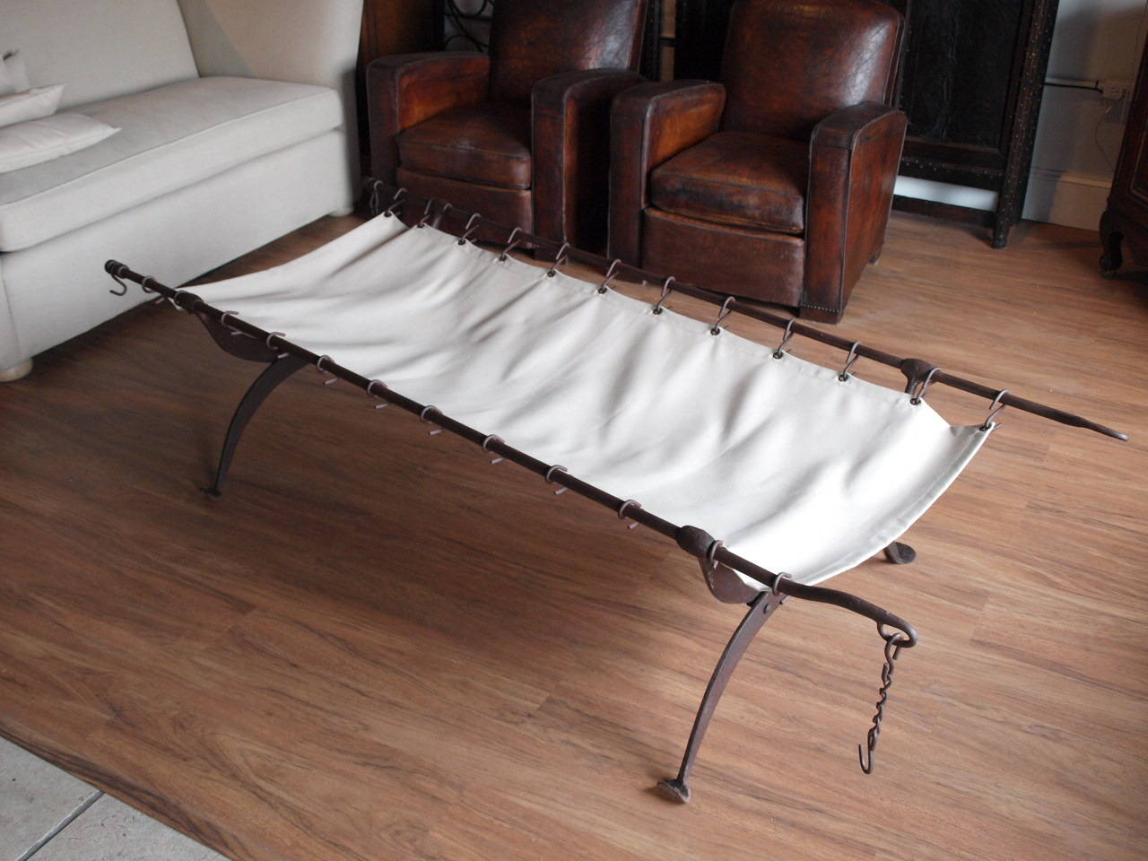 Mid 19th Century French Iron Campaign Bed at 1stdibs