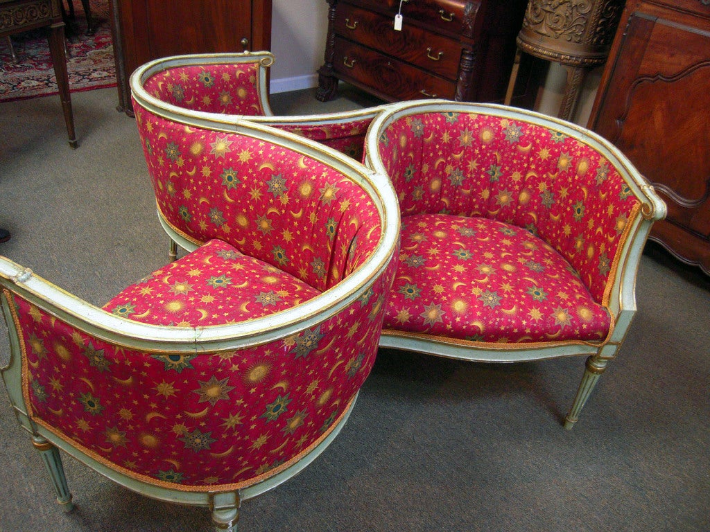 French circa 1890 TeteaTete Conversation Chair / Seat at 1stDibs