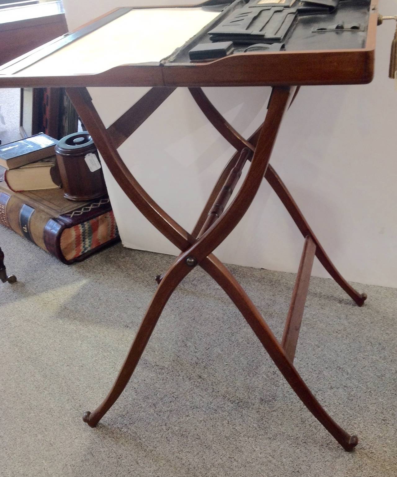 Folding Desk or Writing Table, circa 1900 For Sale at 1stdibs