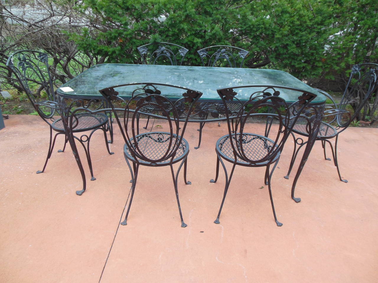 Salterini Vintage Dining Room Set of Wrought Iron at 1stDibs
