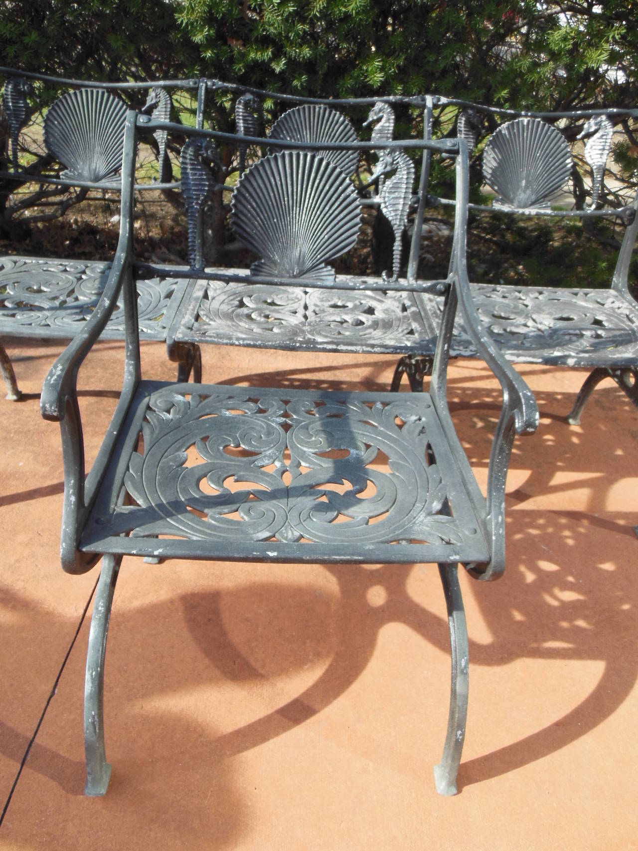 Patio Set by Molla for the Garden or Sea Shore with Shells and Sea