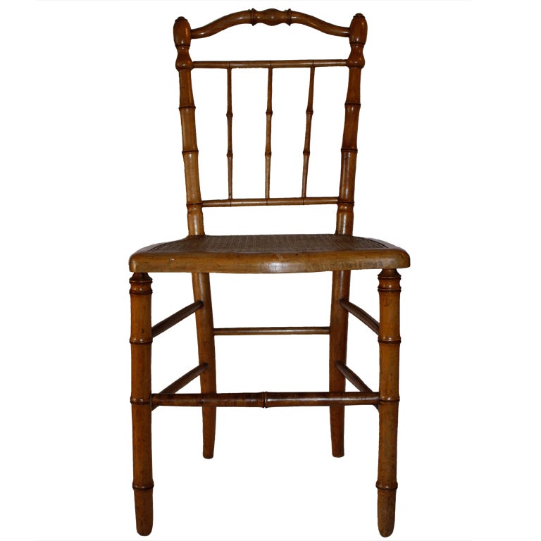 Set of 4 Bamboo chairs For Sale at 1stDibs