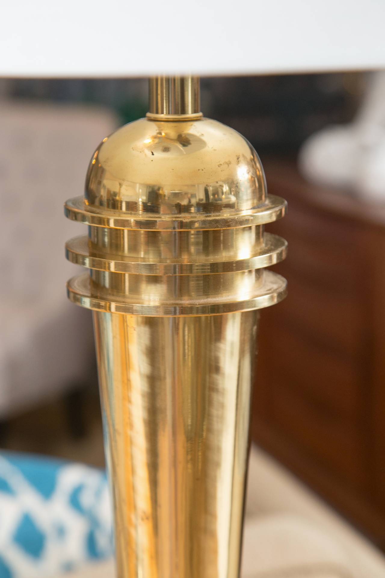 Art Deco Brass Buffet Lamps For Sale at 1stDibs