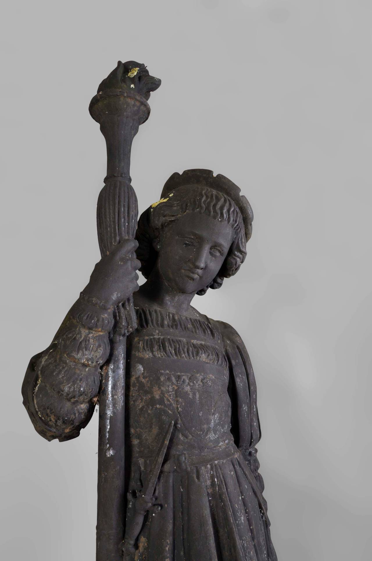 "The Pages," 19th Century Cast Iron Garden Statues from the Tusey