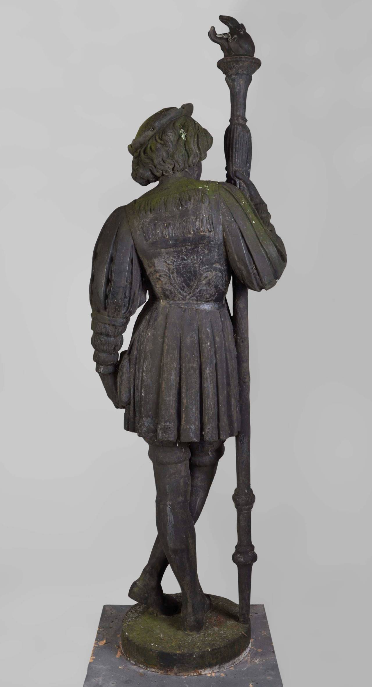 "The Pages," 19th Century Cast Iron Garden Statues from the Tusey