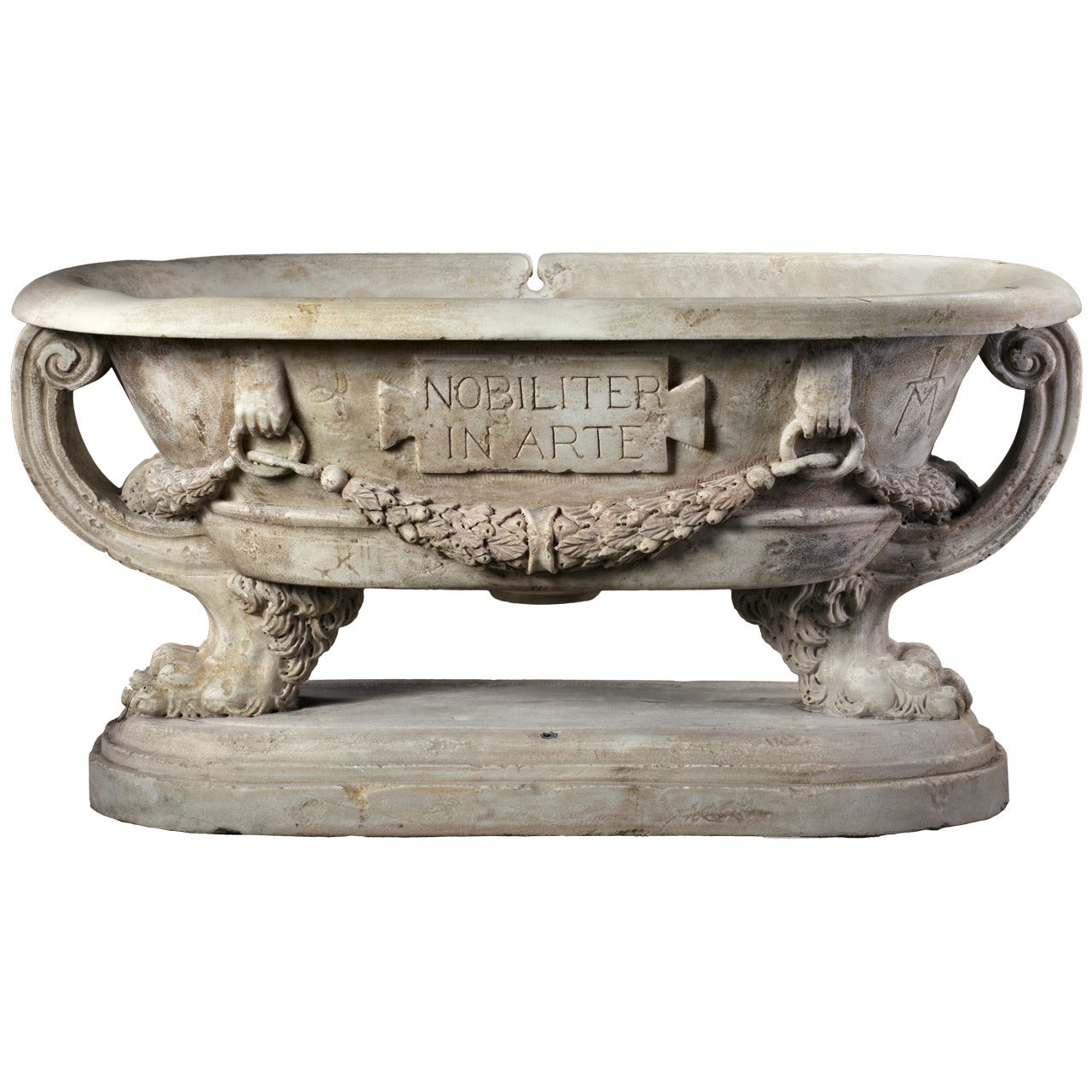 Carved Marble Planter For Sale at 1stdibs