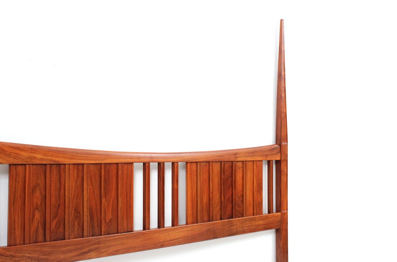 Studio Made KingSize Black Walnut Headboard at 1stDibs